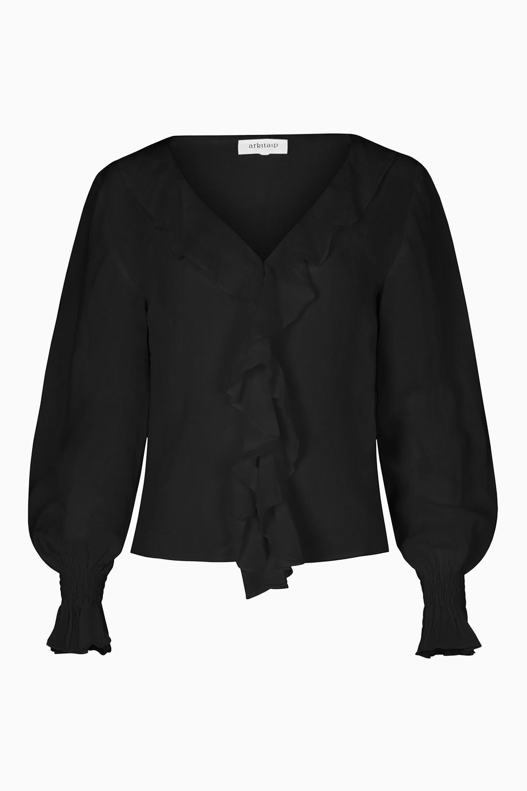 arkitaip Blouses The Ophelia Ruffled Shirt in black