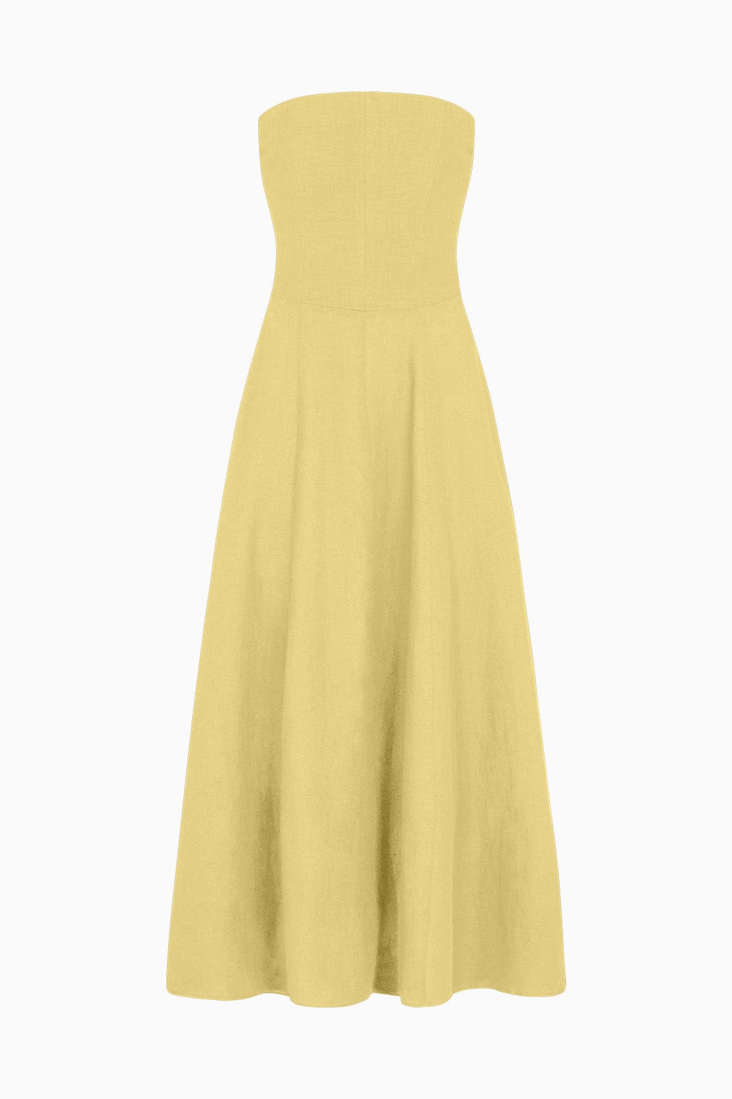 arkitaip Maxi Dresses The Chiara Maxi Bandeau Dress in yellow