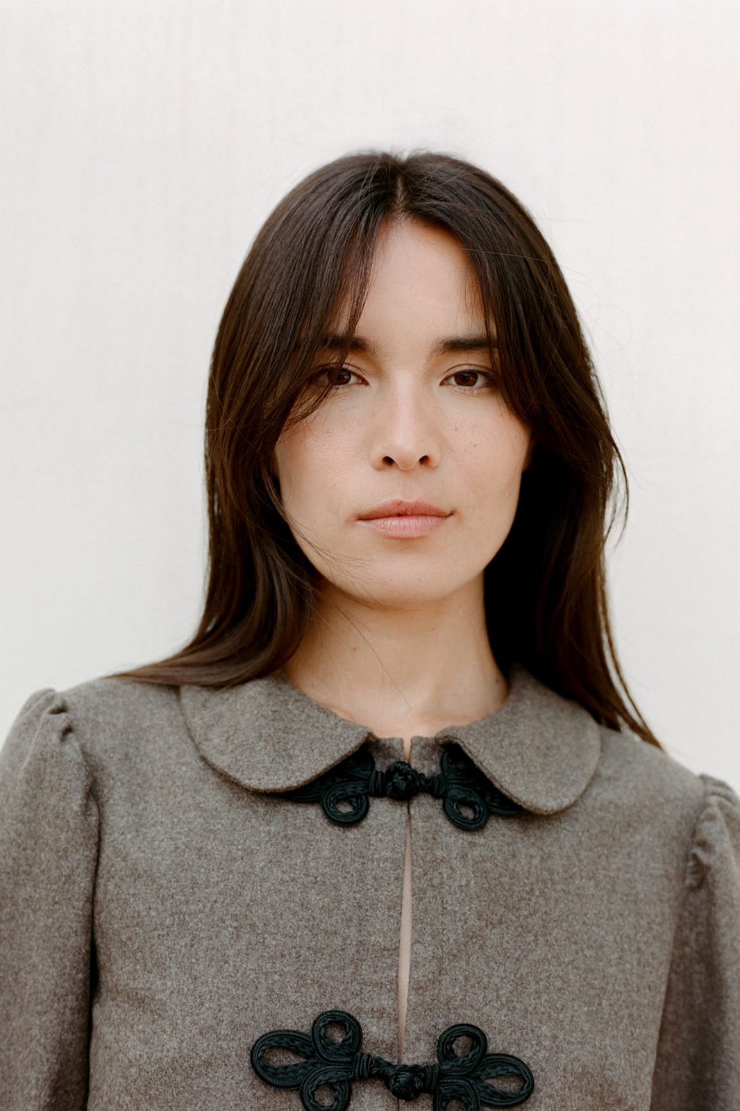 arkitaip Blazers The Camille Rounded Collar Wool Overshirt in mocha