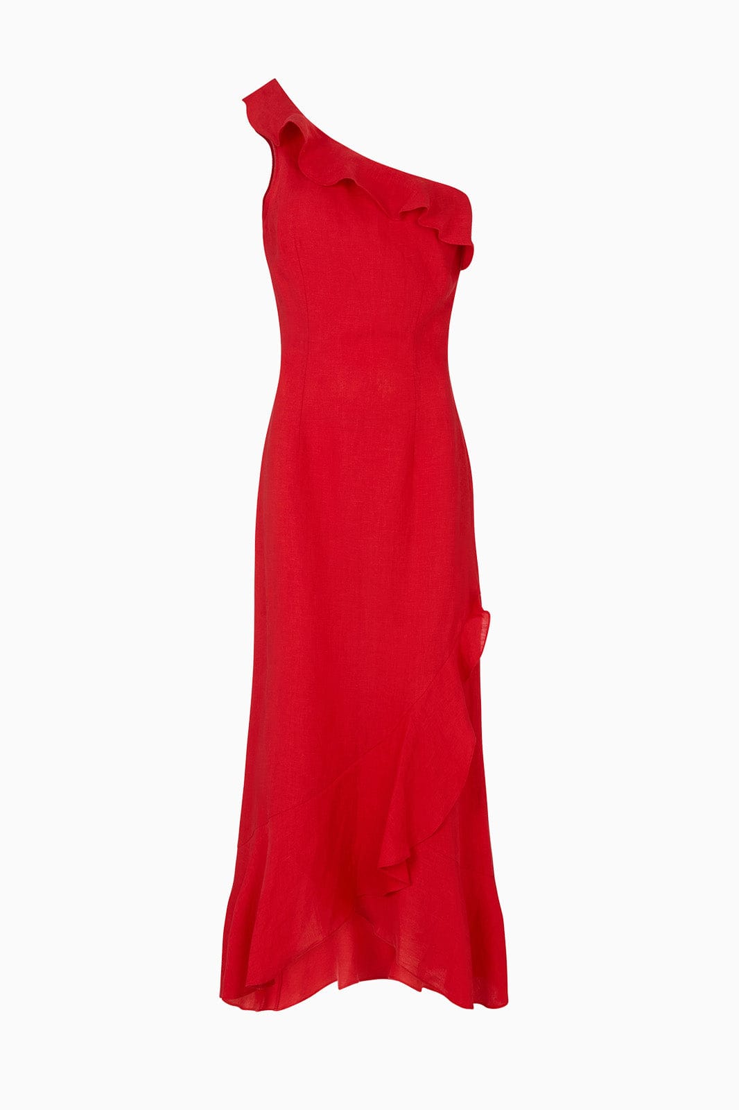 arkitaip Maxi Dresses The Amelie Ruffled Dress in red