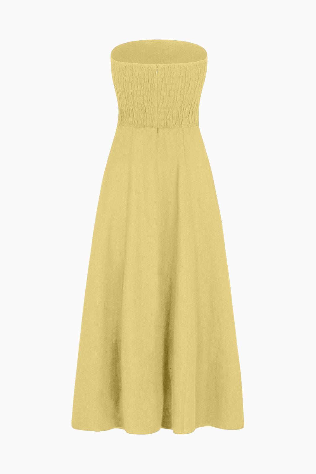 arkitaip Maxi Dresses The Chiara Maxi Bandeau Dress in yellow