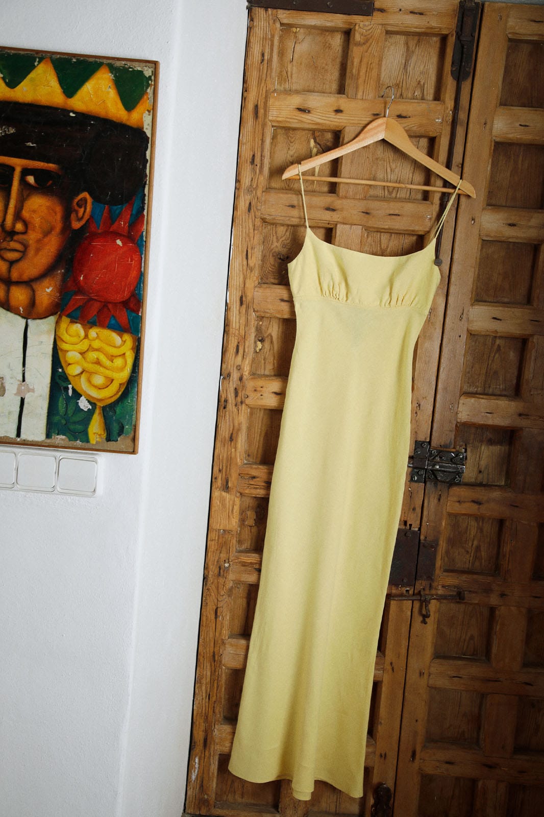 arkitaip Maxi Dresses The Nicola Maxi Slip Dress in yellow