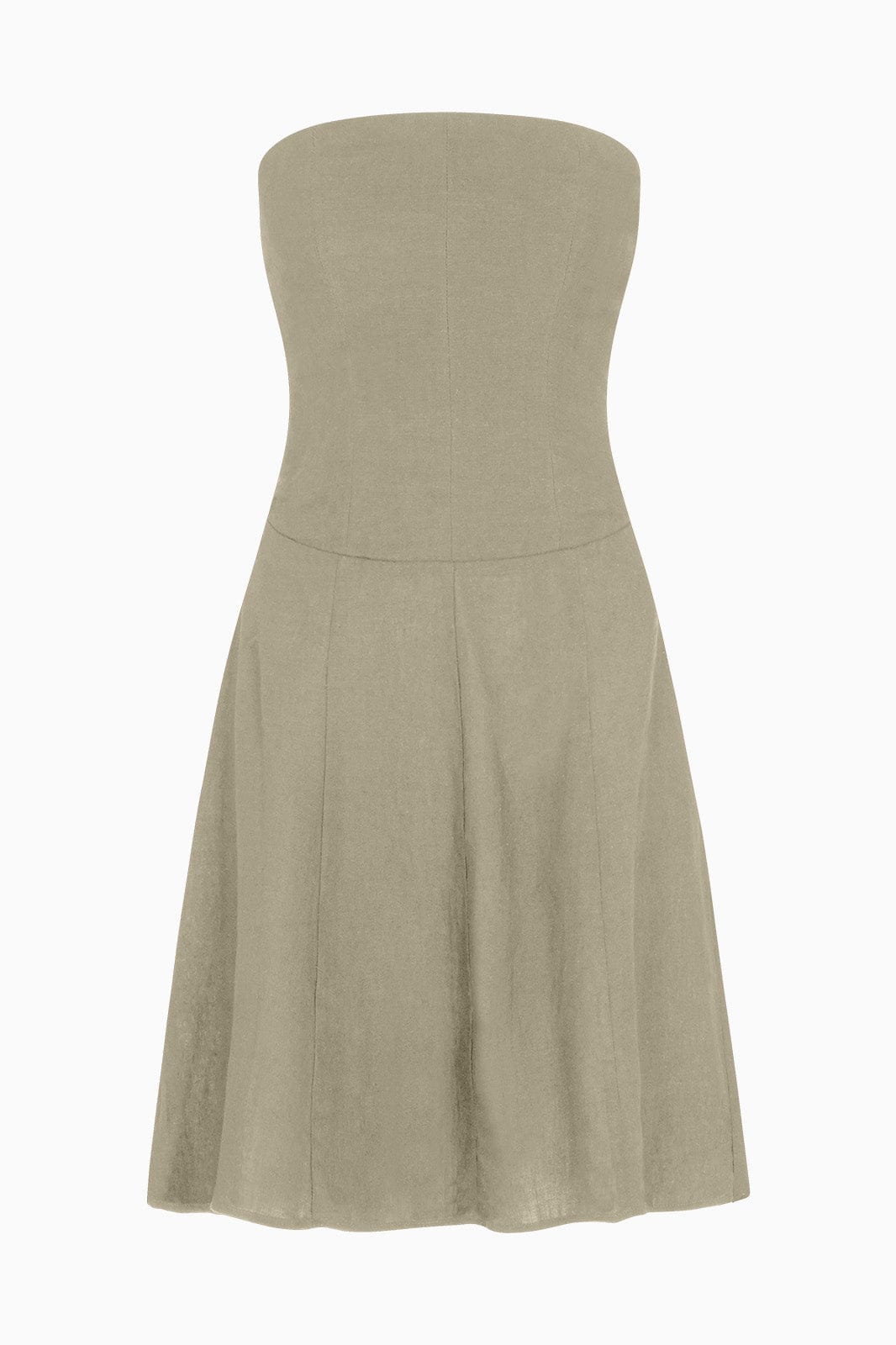 arkitaip Mini Dresses The Chiara Mini Bandeau Dress in oatmeal