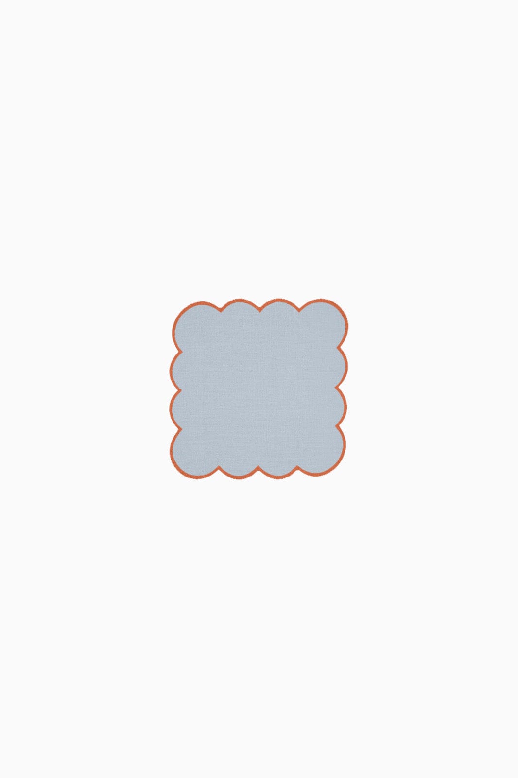 arkitaip Napkins Zero-Waste Scalloped Linen Cocktail Napkins sky blue - Set of 4