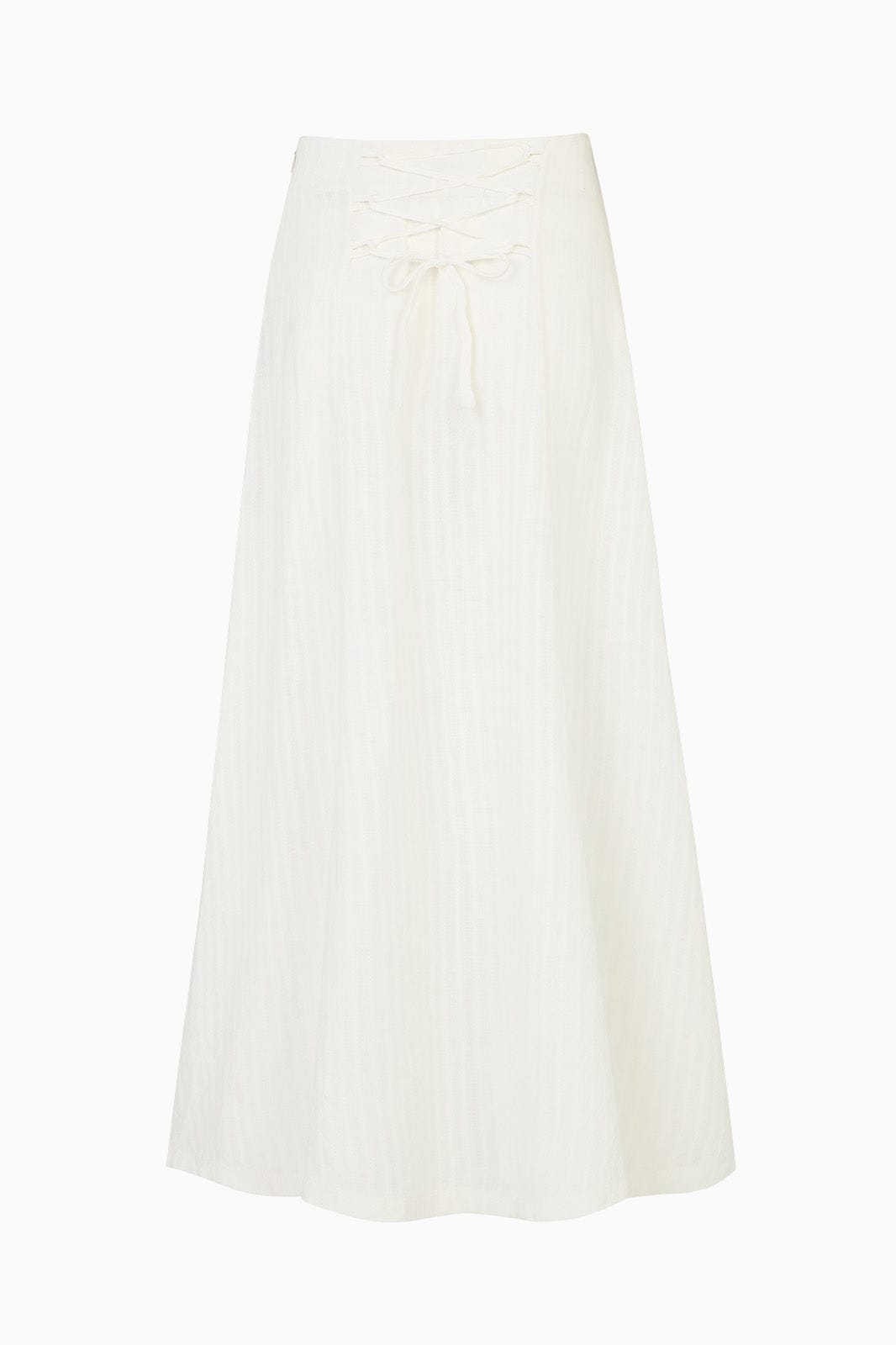 arkitaip Skirts The Alina Back-Tie Maxi Skirt in off-white
