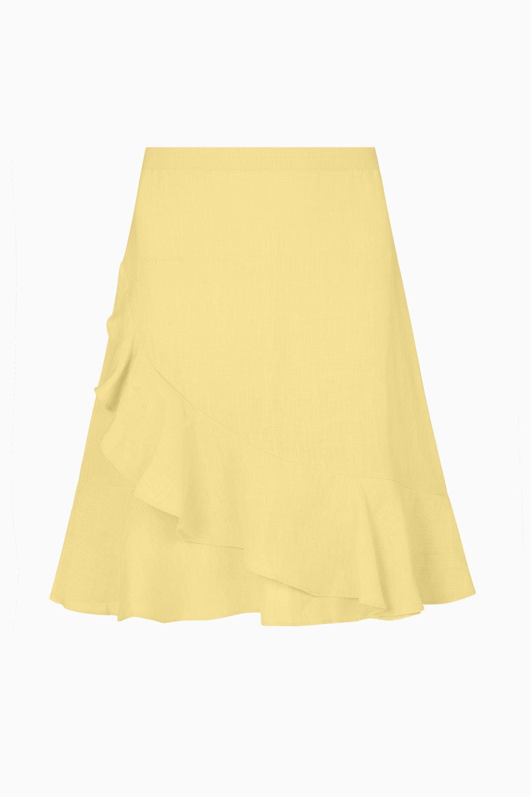 arkitaip Skirts The Carrie Ruffled Mini Skirt in yellow
