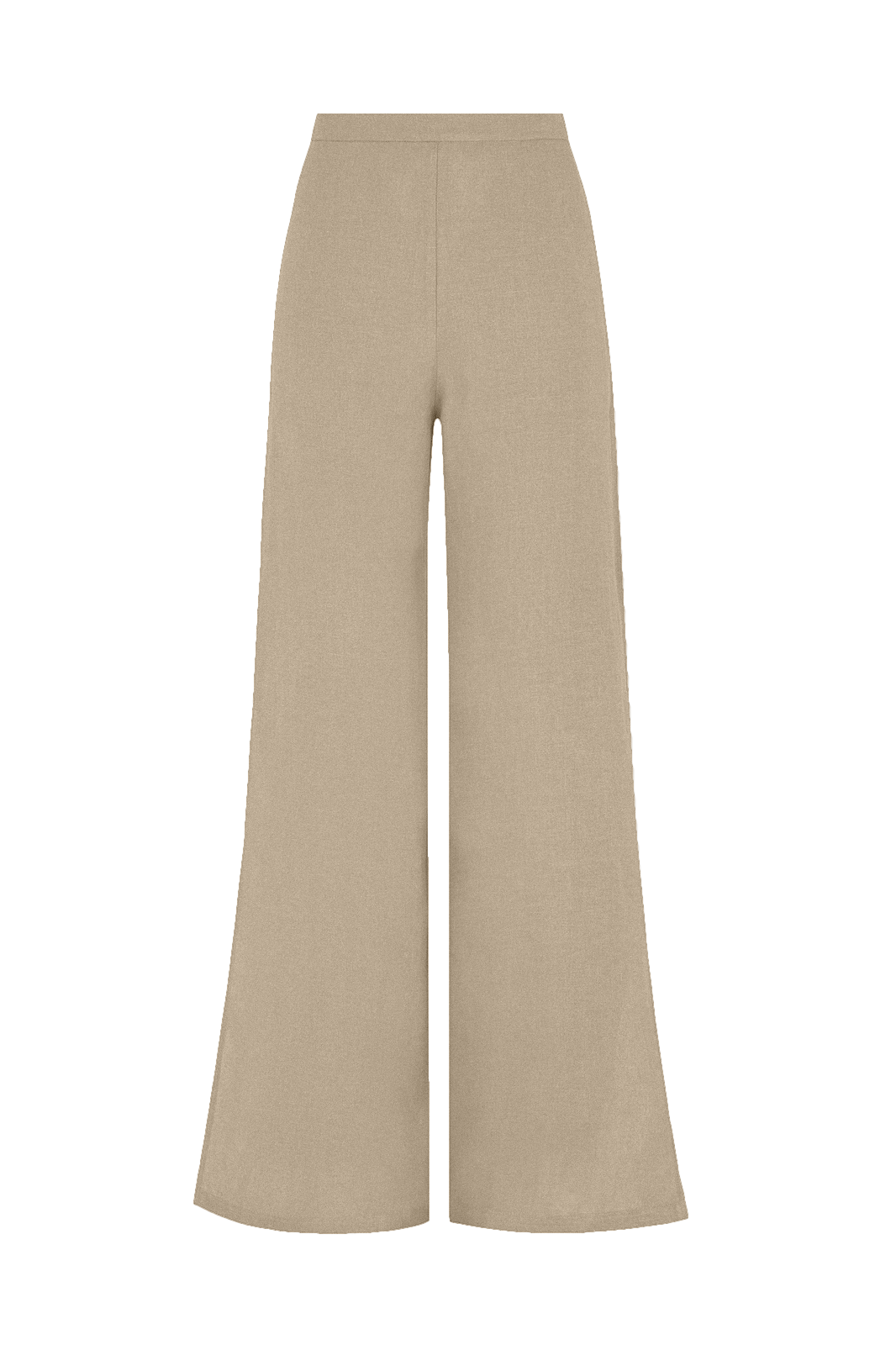 arkitaip Trousers The Lena Wide-Leg Wool Trousers with side slit in beige